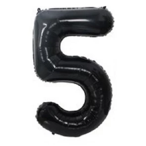 Фольгированный шар Цифра 5, черный